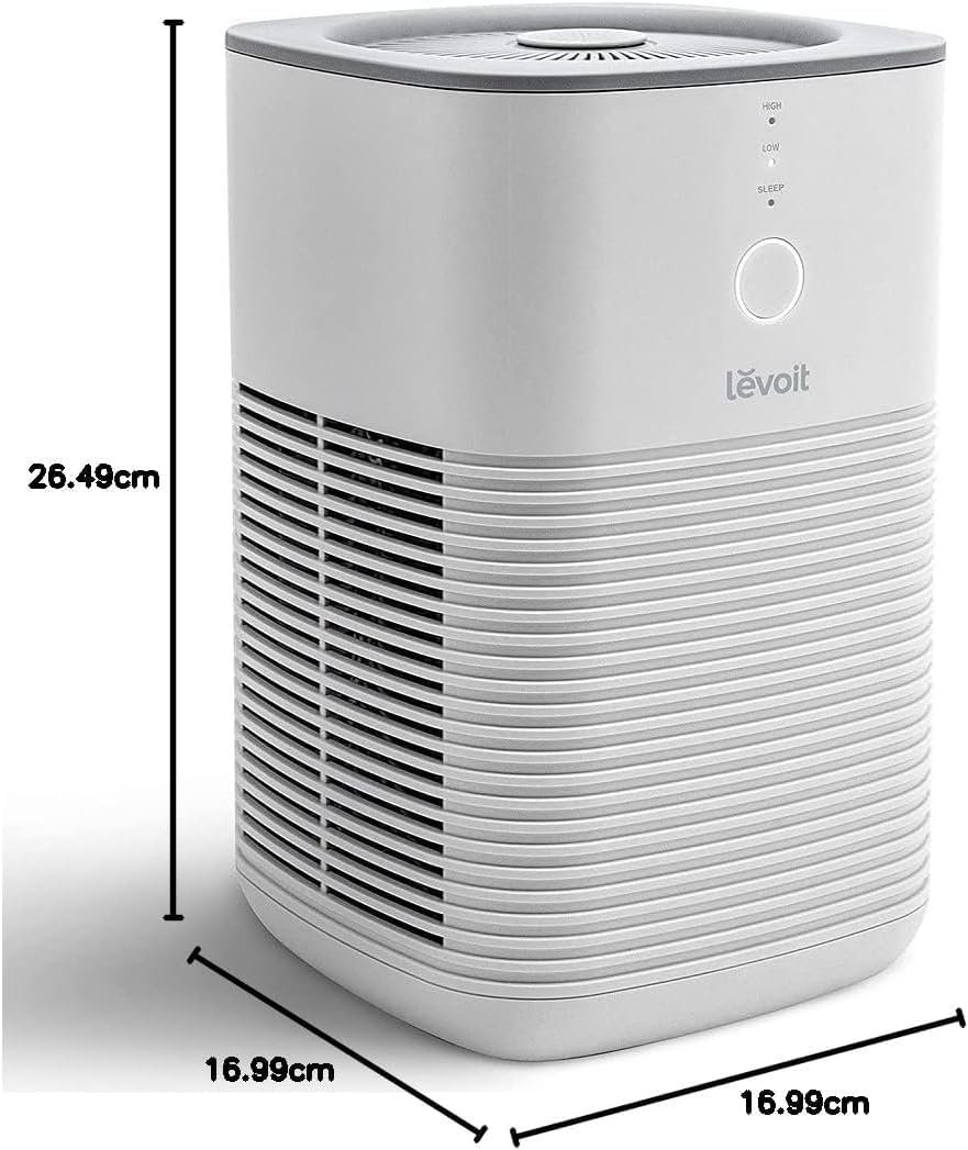 LEVOIT Air Purifier for Home Bedroom, AHAM VERIFIDE, Fresheners Filter Small Room Cleaner with Fragrance Sponge for Smoke, Allergies, Pet Dander, Odor, Dust Remover, Office, Desktop, 1 Pack, White - Image 10