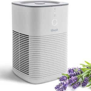 LEVOIT Air Purifier for Home Bedroom, AHAM VERIFIDE, Fresheners Filter Small Room Cleaner with Fragrance Sponge for Smoke, Allergies, Pet Dander, Odor, Dust Remover, Office, Desktop, 1 Pack, White