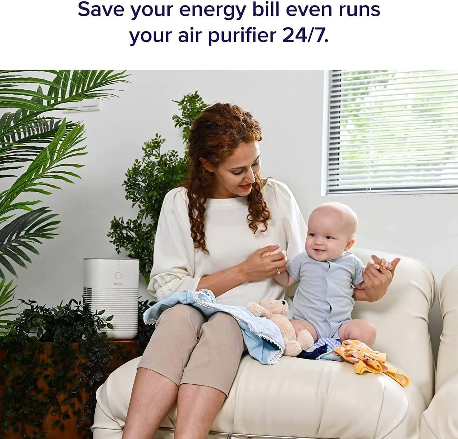 LEVOIT Air Purifier for Home Bedroom, AHAM VERIFIDE, Fresheners Filter Small Room Cleaner with Fragrance Sponge for Smoke, Allergies, Pet Dander, Odor, Dust Remover, Office, Desktop, 1 Pack, White - Image 9