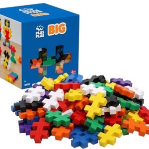 PLUS PLUS BIG – Open Play Set – 100 Piece – Basic Color Mix, Construction Building Stem Toy, Interlocking Large Puzzle Blocks for Toddlers and Preschool