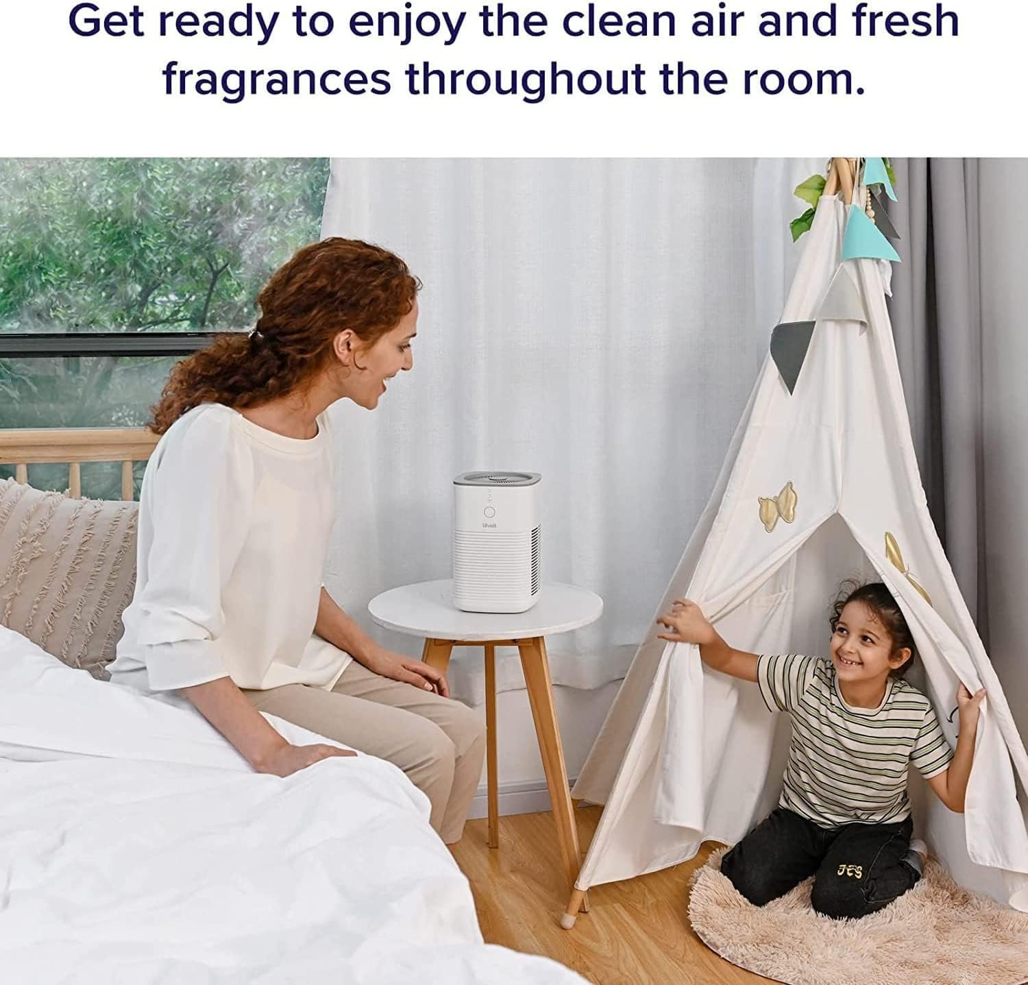 LEVOIT Air Purifier for Home Bedroom, AHAM VERIFIDE, Fresheners Filter Small Room Cleaner with Fragrance Sponge for Smoke, Allergies, Pet Dander, Odor, Dust Remover, Office, Desktop, 1 Pack, White - Image 2