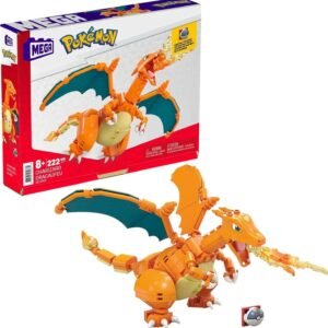 MEGA Pokémon Building Toys Set Charizard with 222 Pieces, Articulated and Poseable, 4 Inches Tall, for Kids