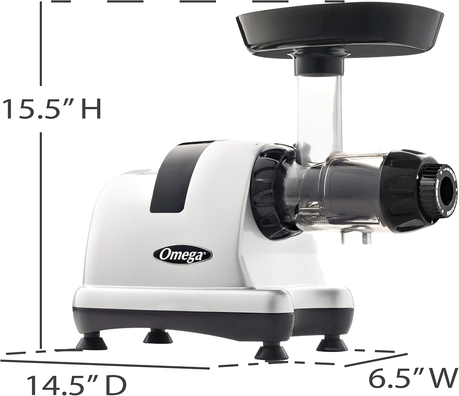 Omega Masticating Juicer, Cold Press Juicer Machine For Celery with Adjustable Dial, 200-Watts, Silver - Image 8